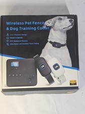 Wireless Pet Fence Dog Training Collar Set Of 2 NIB