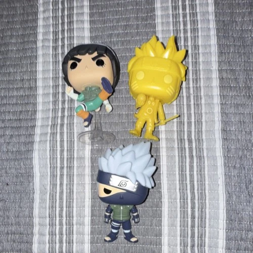 3 Funko Pop! Vinyl Naruto Rock Lee Kakashi Anime & Manga Theme Figures Set