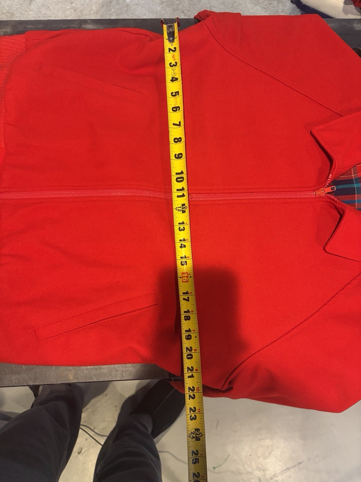 Pendleton Red Zip Jacket Lined Spread Collar Men'… - image 4