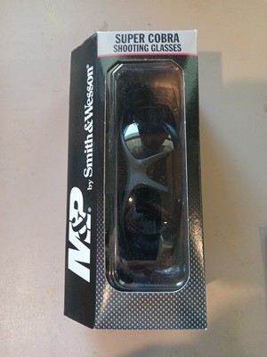 Smith & Wesson 110169 Super Cobra Black Rubberized Frame Shooting Glasses