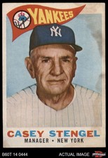 1960 Topps #227 Casey Stengel Yankees MANAGER HOF 2 - GOOD