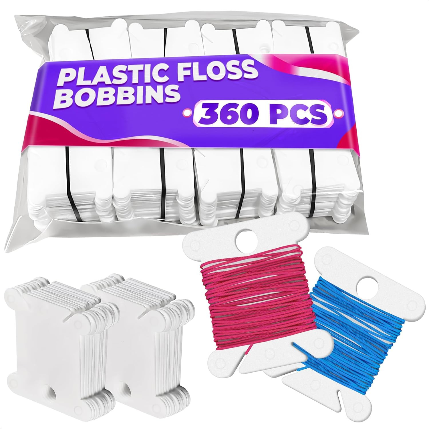 Floss Bobbins - Lightweight, Durable Plastic Embroidery Floss