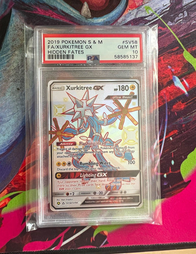 Pokemon TCG Xurkitree GX SV58/SV94 Hidden Fates Shiny Vault Holo PSA 10 Gem Mint