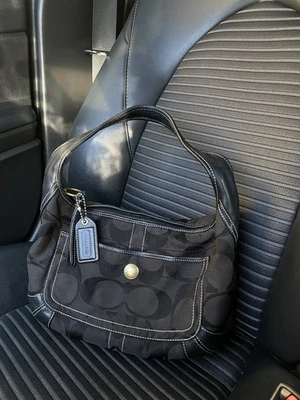 Coach Black Signature Hobo Bag for sale - eBay