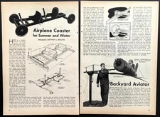 Airplane Coaster for Summer  Winter 1944 HowTo Build PLANS 2 seater