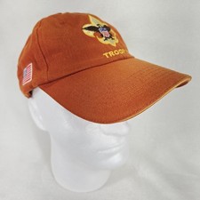 Boy Scouts of America Hat Cap Strap Back Brown Embroidered Troop 9 Patch Mens