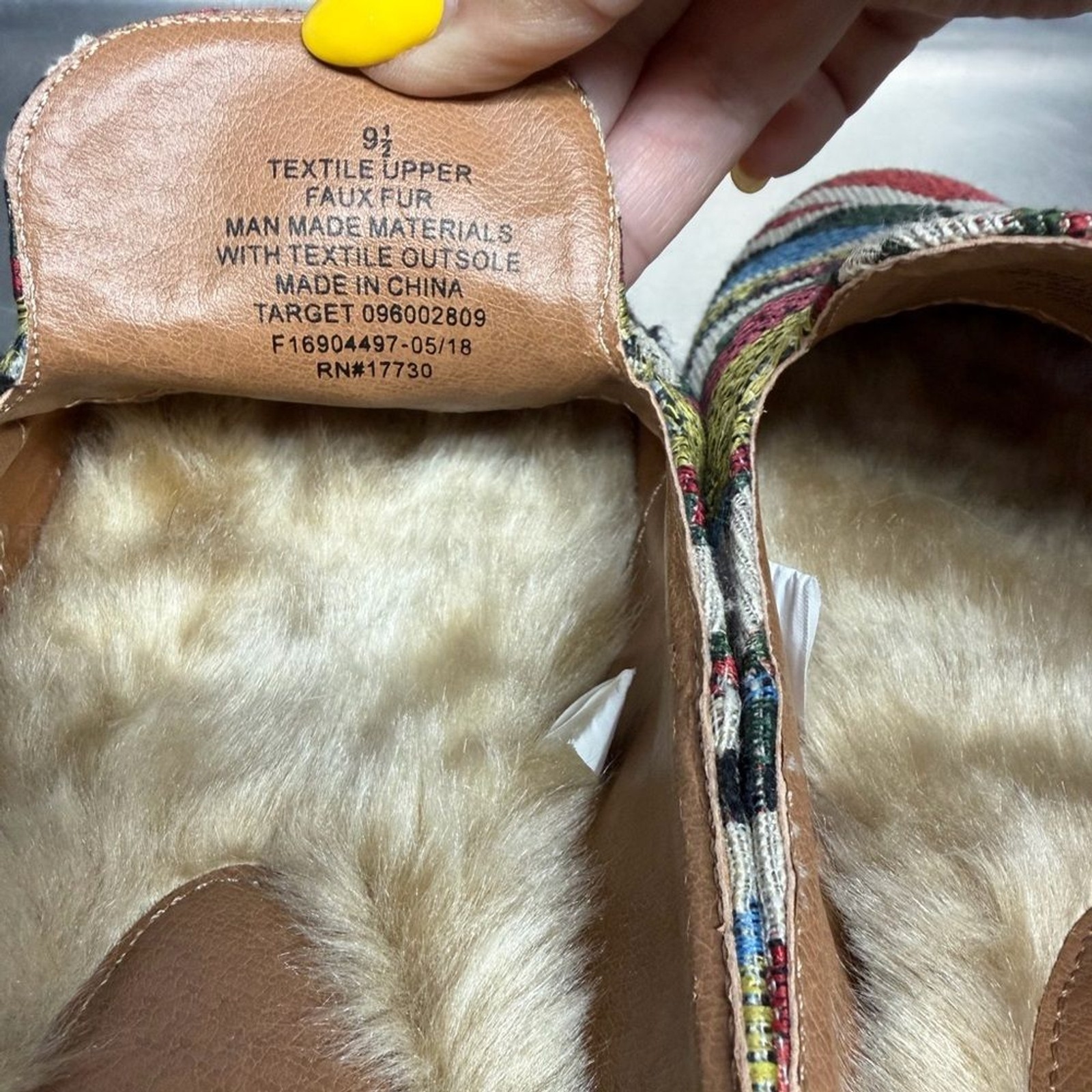 Universal thread Multi-Color Textile Slip-On Mule… - image 5