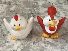 Vintage Fisher Price Chunky Little People 1999 Chicken and 1997 Rooster