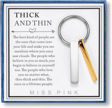 Thick and Thin Keychain for Best Friend, Women  Men, Sentimental Friends Gifts,