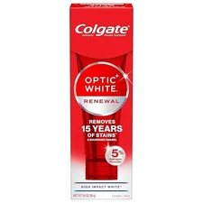 Colgate Optic White Renewal Teeth Whitening Toothpaste, Whitening Fluoride