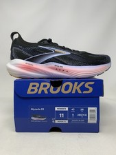 Women's Brooks Glycerin 22, Black/Blue Heron/Orange, 11 B Medium US