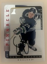 1996-97 Pinnacle Be A Player Sami Kapanen Signed Auto Whalers Flyers Autograph