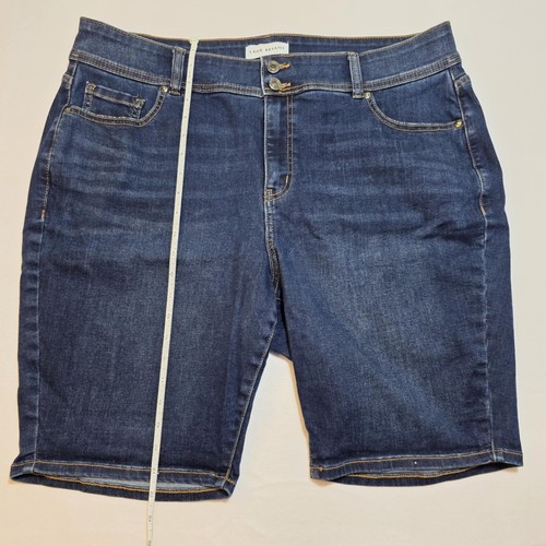 Lane Bryant Dark Blue Jean Shorts Size 20w