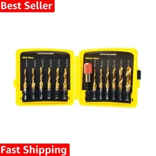 Titanium-Coated 13PCS Drill Tap Bit Set for Precision Tapping - SAE  Metric