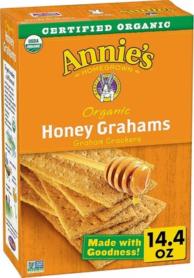 Annie's Organic Honey Graham Crackers, Easter Treats, Made With Whole Grain, 14.