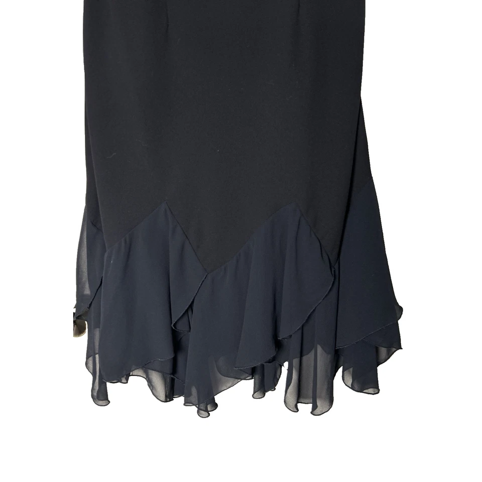 Volantes transparentes bordados florales negros Y2k talla M Dark Fairy Grunge Whimsigoth Foto 3 de 4