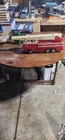 Tonka Pressed Steel Fire Vehicle Fire Truck Red White Vintage Toy with Ladder