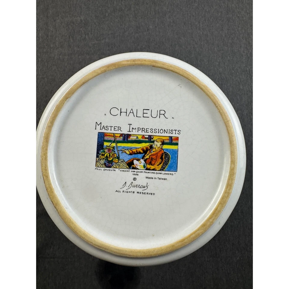 Tarro de cerámica de girasoles de Van Gogh Chaleur Master Impresionists Foto 3 de 4