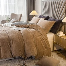 Velvet Plush Shaggy Duvet Cover Set,Luxury Ultra Soft Fluffy Duvet Cover Set,...