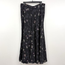 VTG 90s Jones NY Maxi Skirt 12 100 Silk Whimsigoth Fairy Grunge Prairie Boho