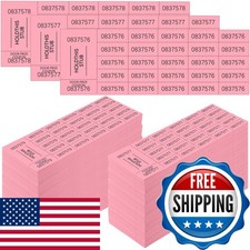 Kosiz 2000 Sheets Raffle Ticket Light Red for School Carnival Fundraiser Event