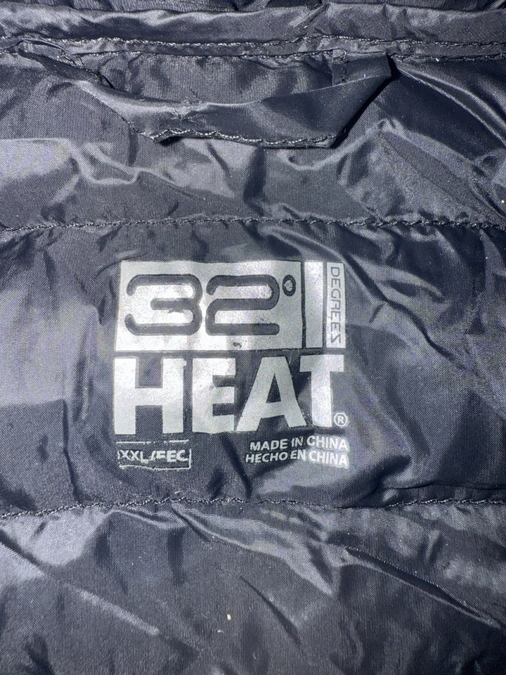32 Degrees HEAT Men’s XXL Black Packable Lightweight Puffer Jacket Warm - Image 3 of 4