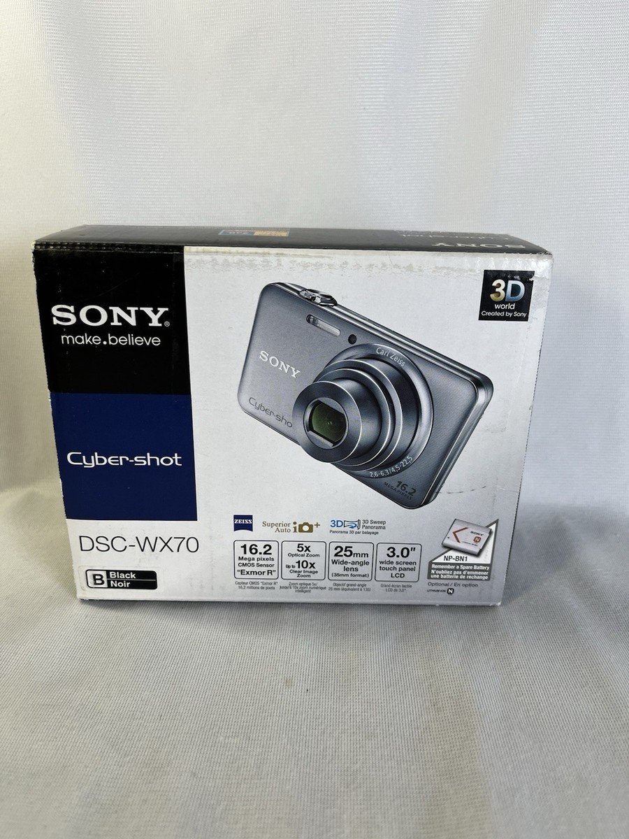 Sony Cyber-shot DSC-WX70 Black 16.2MP Digital Camera BRAND NEW