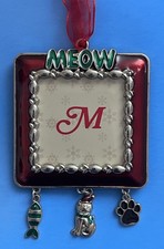 Michael's MEOW Cat Picture Frame Christmas Ornament Open Package UNUSED NEW