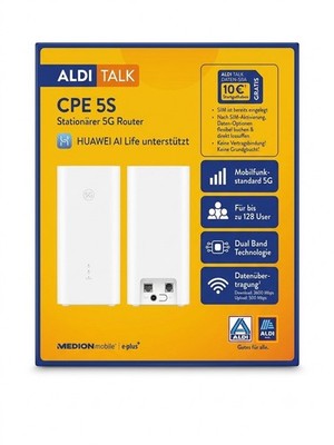 Huawei H153-381 CPE 5S - Stationärer 5G Router - Aldi Talk inkl. SIM Karte | NEU