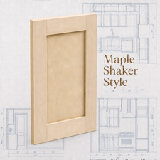 Custom Cabinet Doors, Maple Shaker 15.00 sq. ft