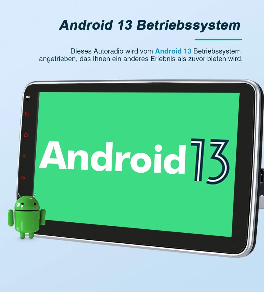 Pumpkin 4GB 64GB 10.1" Android 13 Autoradio Carplay GPS Navi 1 DIN DAB+ DSP WiFi - Bild 3 von 4