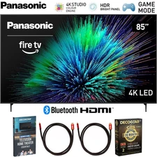Panasonic 85 inch LED 4K Ultra HD Smart Fire TV with Extended Protection Bundle