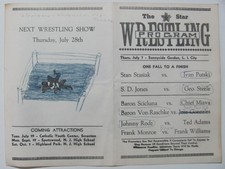 1977 Wrestling Program Sunnyside Garden Long Island City Andre the Giant