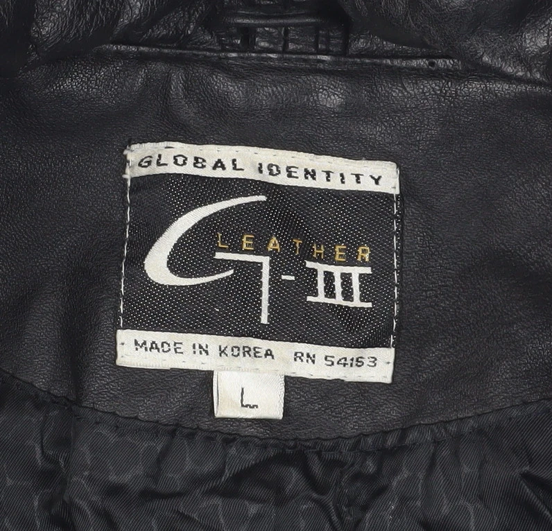 Global Identity Women's Black Leather Jacket L - Image 4 of 4
