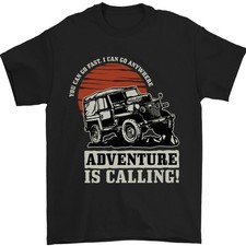 La Aventura Está Llamando 4X4 Off Roading Road Camiseta Para Hombre 100% Algodón