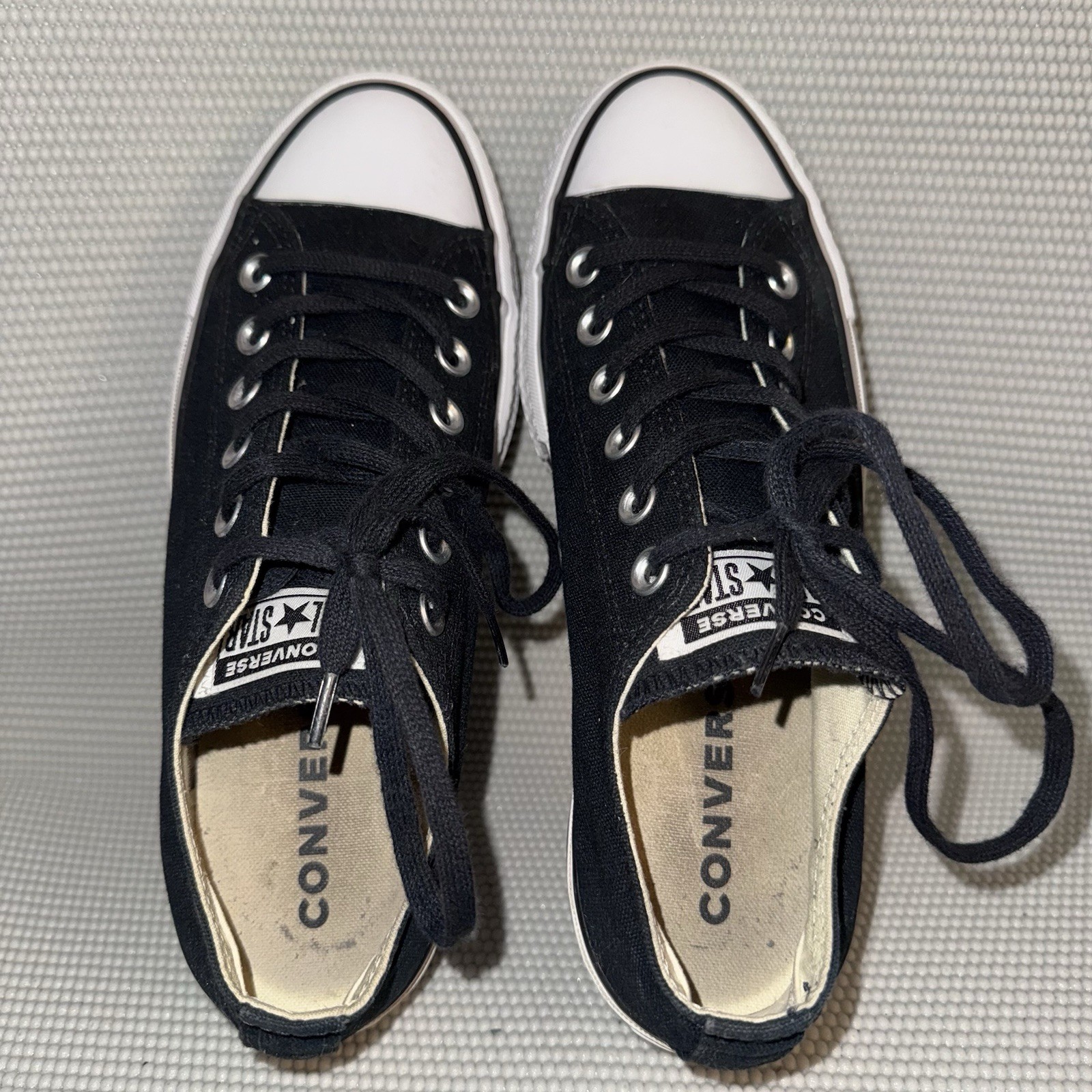 Converse Chuck Taylor All Star Lift Platform Leather Ox Black White Shoe Size 8 thumbnail 6