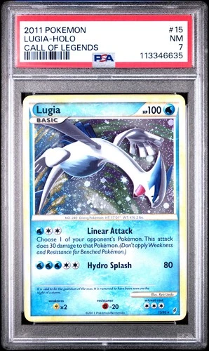 2011 POKEMON CALL OF LEGENDS LUGIA #15 HOLO PSA 7 NM #113346635