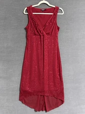 Vintage Rampage Dress M Red Glitter Babydoll Holiday Cocktail Party Formal y2k