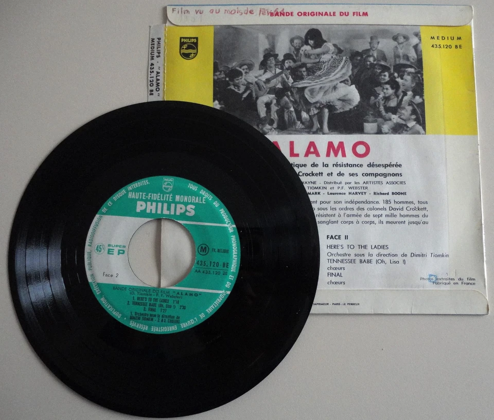 ALAMO - 45 t. Musique du film - Photo 4/4