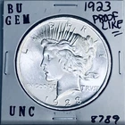 1923 P BU GEM PEACE SILVER DOLLAR UNC MS+++ U.S. MINT RARE COIN 8789