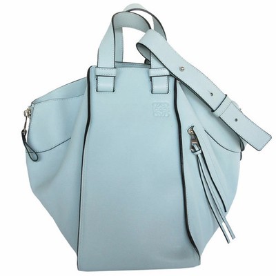 Loewe Hammock Leather Shoulder Bag Blue