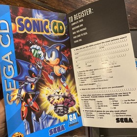 Sonic CD Sega CD CIB W Good Case & Manual w/Reg Card and Foam Insert! TESTED