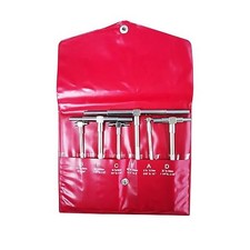 Telescoping Gage Set 5/16" - 6" / 8mm-150mm Range 6pcs with Pouch Carbon Steel