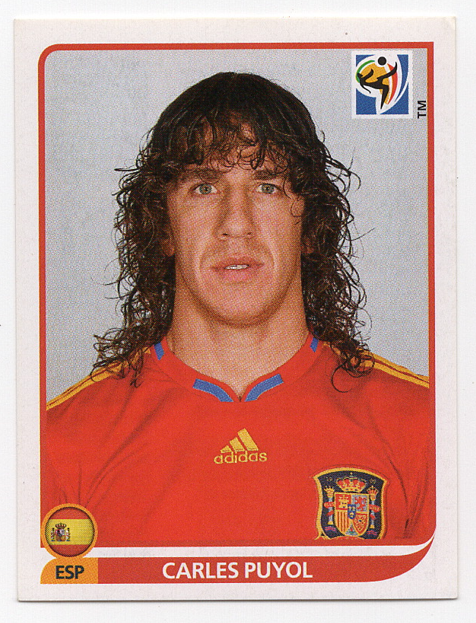  スペイン代表 プジョル 5番 2010年モデル 565 Carles Puyol Panini FIFA World Cup South Africa 2010 | eBay