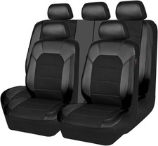 CAR PASS Leather and 3D Air Mesh Universal Fit Car Seat Covers, for Sedans,Tr...