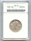 1923 Standing Liberty Quarter, Old Small White ANACS Slab, AU-55