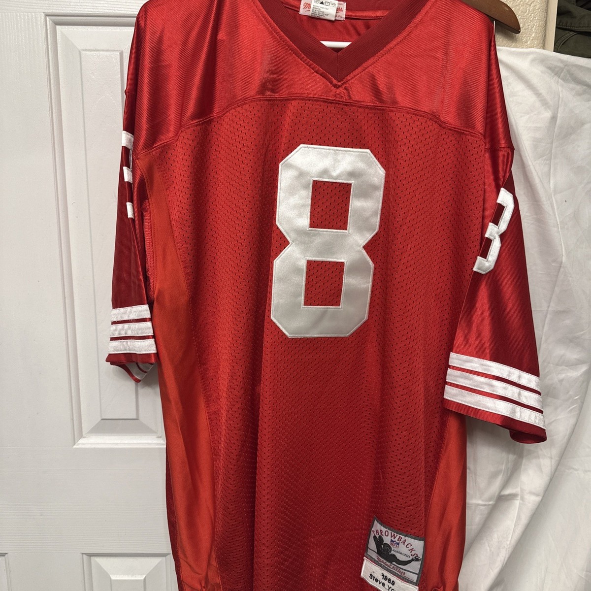 アメリカンフットボール NFL Steve Young 1994 SF 49ers Jersey 3XL Steve Young san Francisco 49ers Mitchell & Ness 1994 Throwback