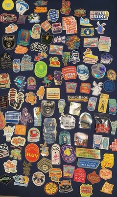 Dutch Bros Sticker Lot of 190 with Ornaments & Stamp Cards RARE