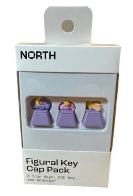 NORTH Figural~Key Cap Pack~3 Icon Keys~ESC Key~Spacebar~Moon & Stars~MX Style