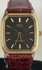 Vintage Mens Gold Tone Timex Acqua Quartz Analog Tank Wristwatch Running HB